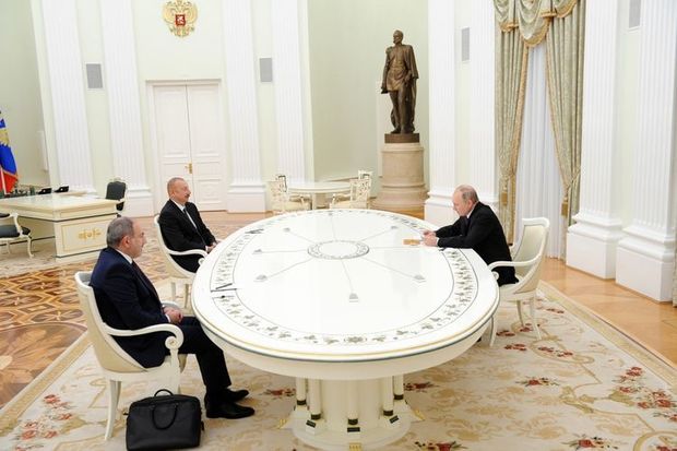 İlham Əliyev, Vladimir Putin və Nikol Paşinyan arasında görüş başa çatdı