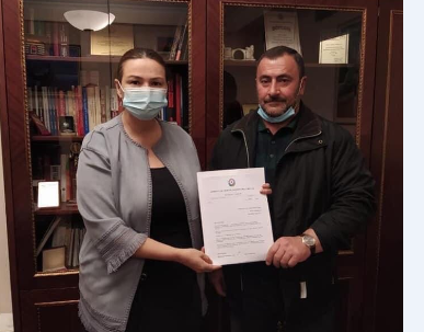 Qənirə Paşayeva şəhid Nurlan Ağakişiyevin atası görüşüb