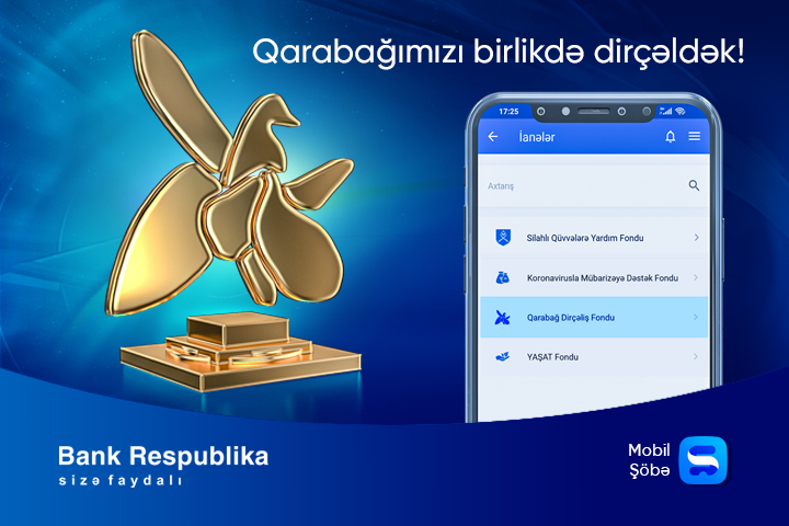 “Qarabağ Dirçəliş Fondu”na ianələrinizi Mobil Şöbə əlavəsi ilə edə bilərsiniz