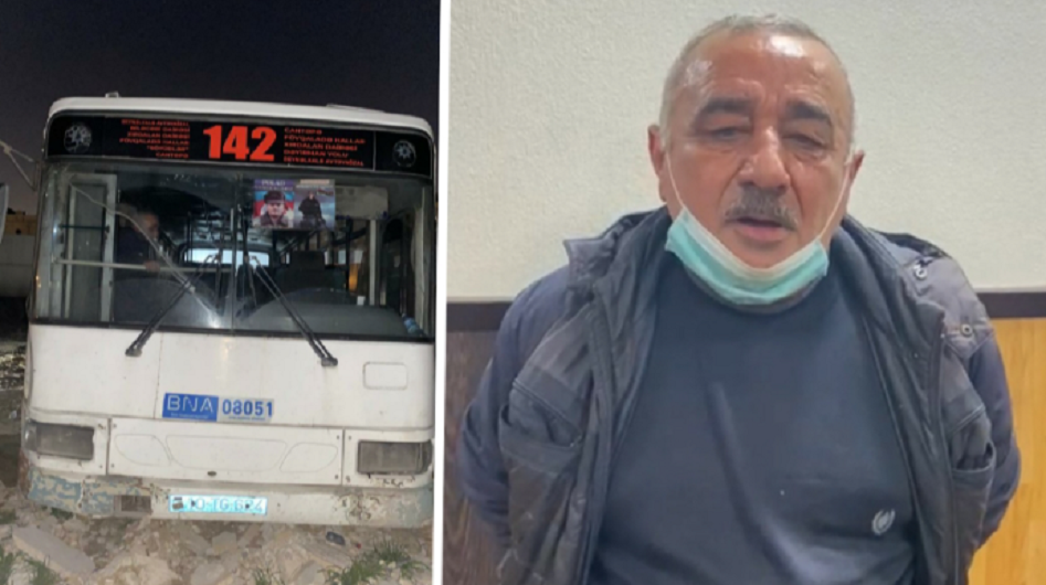 Sərxoş halda avtobus sürən sürücü tutuldu: "Eləmişəm də" - VİDEO