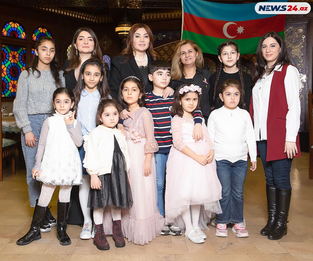 Ruhi Əliyeva ad gününü şəhid övladları ilə keçirdi - VİDEO
