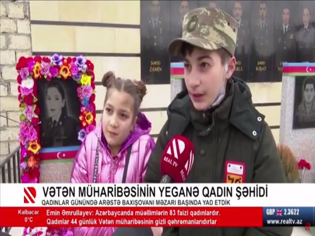 Şəhid Arəstə məzarı başında anıldı - VİDEO