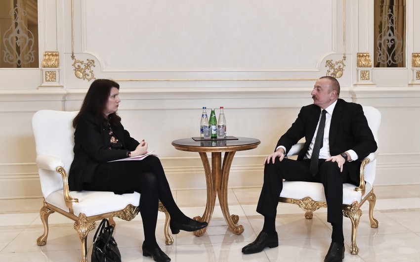 İlham Əliyev ATƏT sədrinin başçılıq etdiyi nümayəndə heyətini qəbul edib