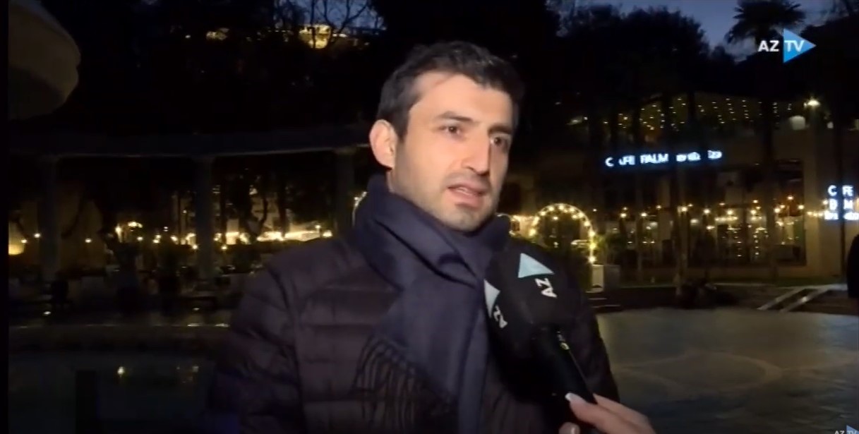 Selçuk Bayraktar Bakıda gəzintiyə çıxdı, AzTV-yə müsahibə verdi - VİDEO