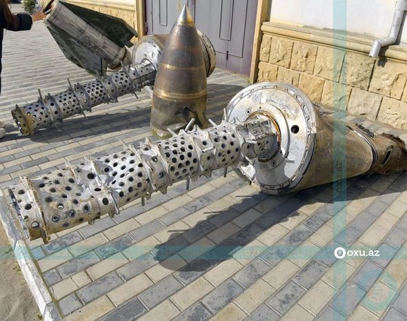 Bakıda “İskəndər” raketlərinin qalıqları nümayiş etdirilir - FOTO