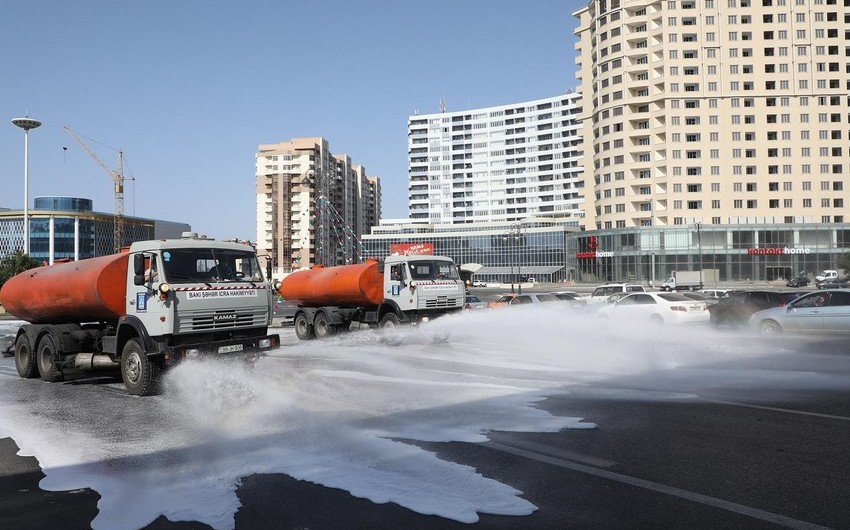 Bakıda geniş dezinfeksiya işləri görülüb