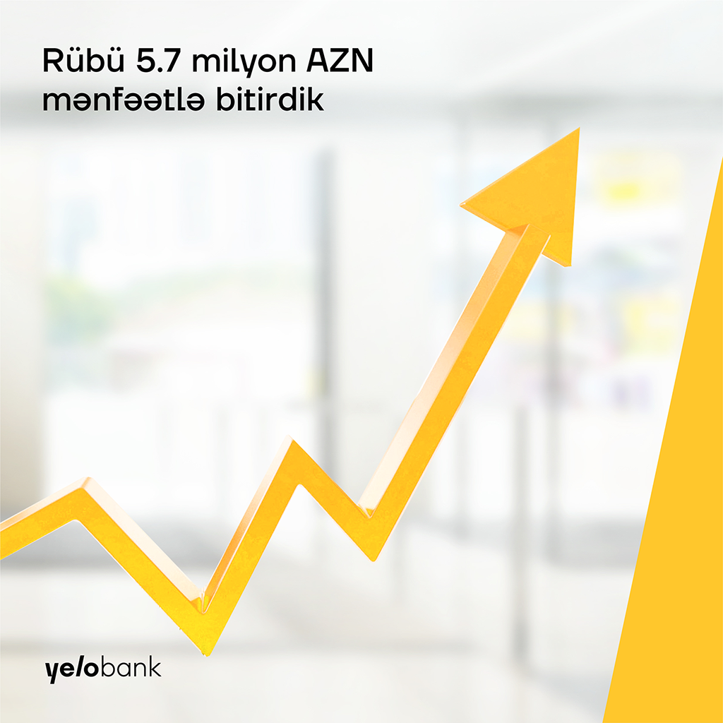 Yelo Bank hesabat dövrünü 5.7 milyon xalis mənfəətlə başa vurdu