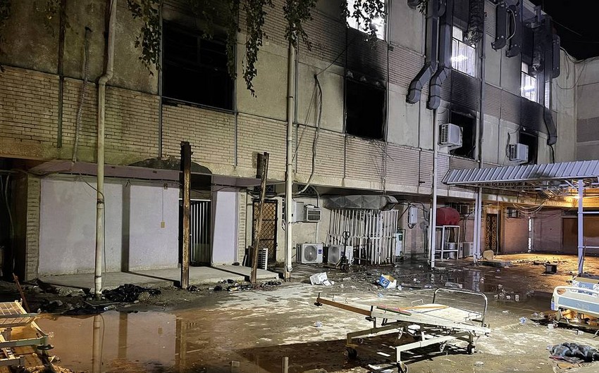 Bağdadda xəstəxanada baş verən yanğın zamanı 82 nəfər həlak olub