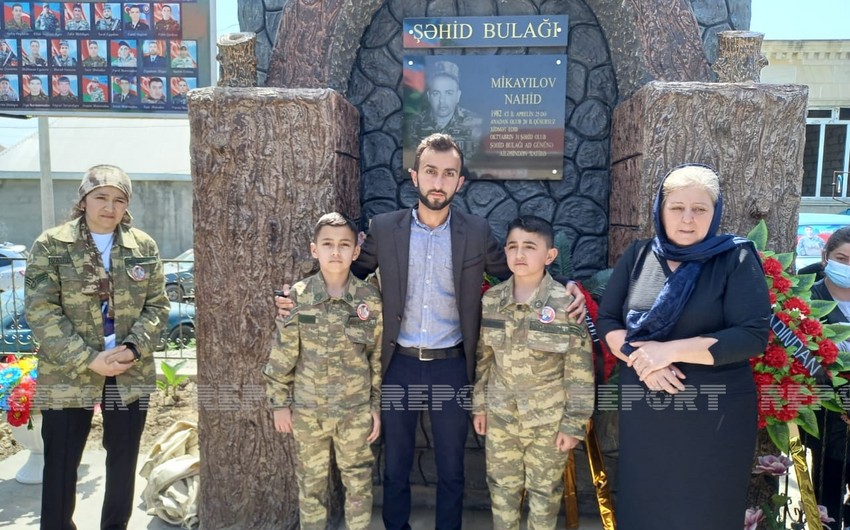 Kürdəmirdə şəhid Nahid Mikayılovun xatirəsinə ehsan bulağı istifadəyə verilib