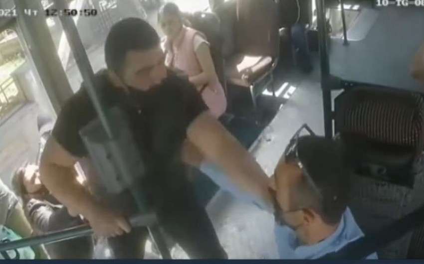 DİN-dən avtobus sürücüsünü döyən şəxslə bağlı - Açıqlama