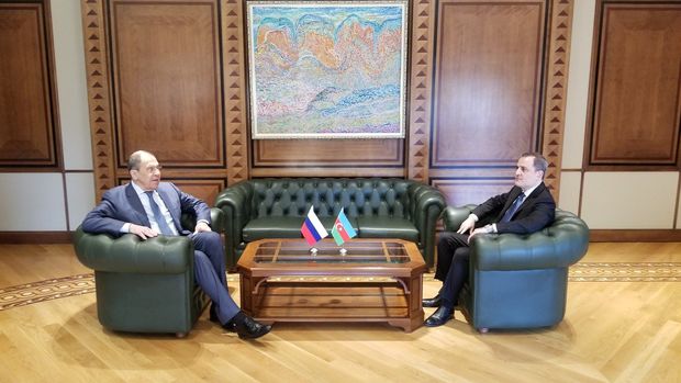 Ceyhun Bayramovla Sergey Lavrov arasında görüş keçirilir