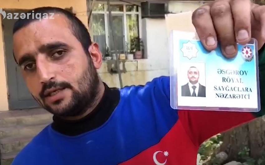 Saxta xidməti vəsiqə ilə vətəndaşları aldadan şəxs saxlanılıb - VİDEO