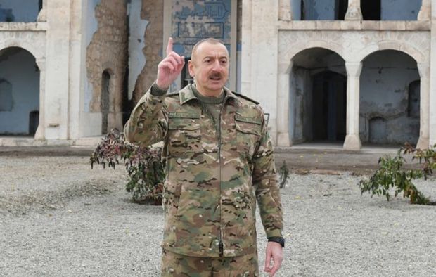 Prezident Ağdam şəhərinin bərpasının təməl daşının qoyulması mərasimində iştirak edib
