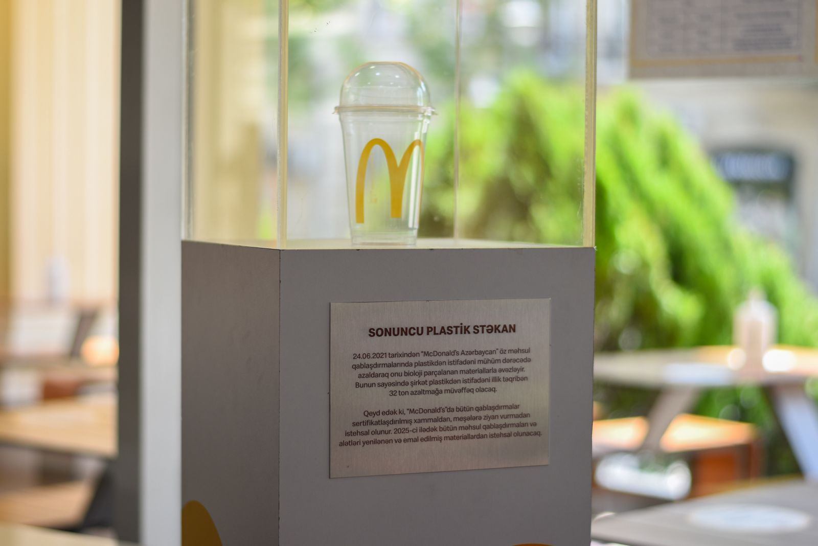 “McDonald’s Azərbaycan” şirkəti plastikdən istifadəni əhəmiyyətli dərəcədə azaldır – FOTO