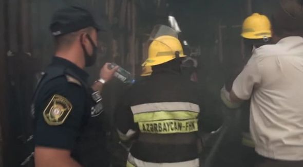 DİN: İmişlidə yanğın zamanı beş polis əməkdaşı tüstüdən zəhərlənib - FOTO