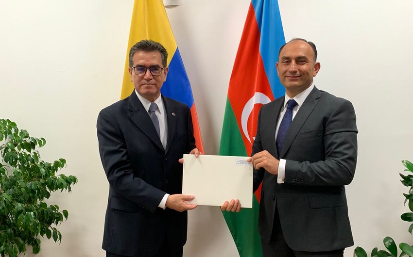 Kolumbiya prezidenti Azərbaycan səfirinin etimadnaməsini qəbul edib