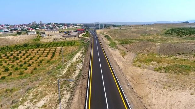 İlham Əliyev Goranboyda avtomobil yolunun açılışında iştirak etdi