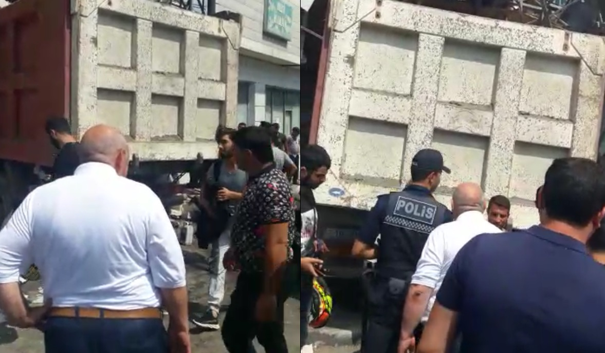Bakıda ağır qəza: Yük avtomobili maşına və hasara çırpıldı -  FOTO