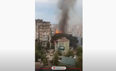 Əhmədlidə baş verən yanğının - VİDEOSU