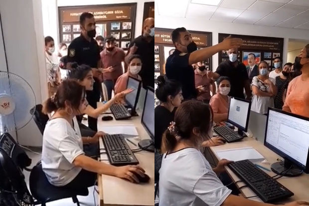 Poliklinikada maska taxmayan qeydiyyatçılar cərimələndi