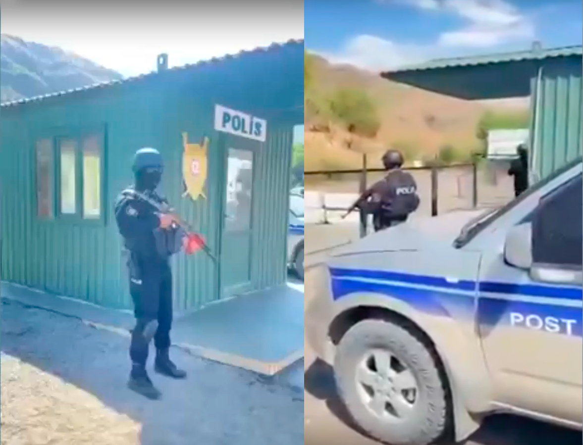 Azərbaycan polisi Gorus-Qafan yolunda - VİDEO