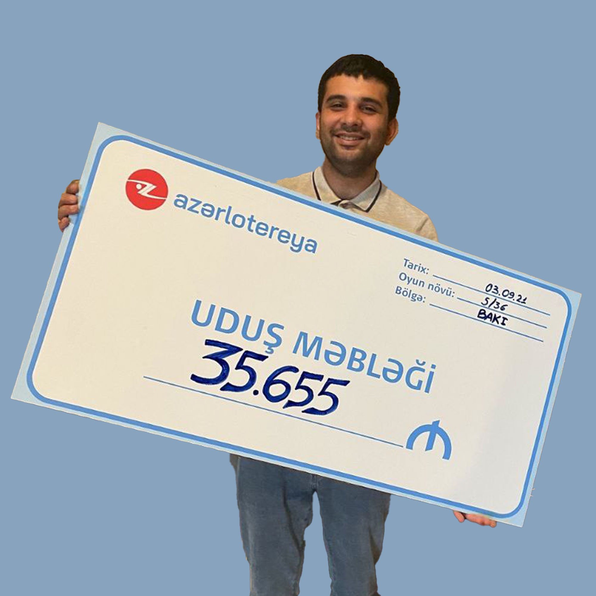 Bakı sakini lotereyada 35.655 manat Cek Pot qazandı