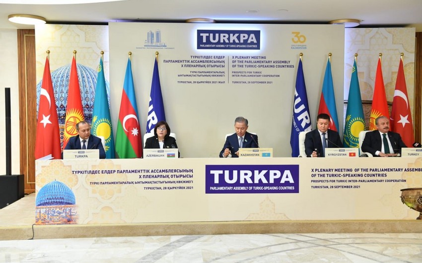 TÜRKPA ölkələri parlament sədrlərinin iştirakı ilə mətbuat konfransı keçirildi - FOTO