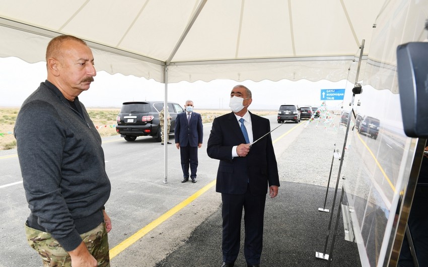 Prezident Suqovuşana və Talış kəndinə gedən avtomobil yollarının açılışını etdi