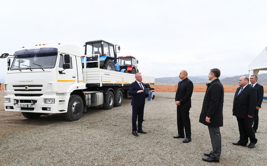 Cəbrayılda “KamAZ” servis mərkəzinin təməli qoyuldu