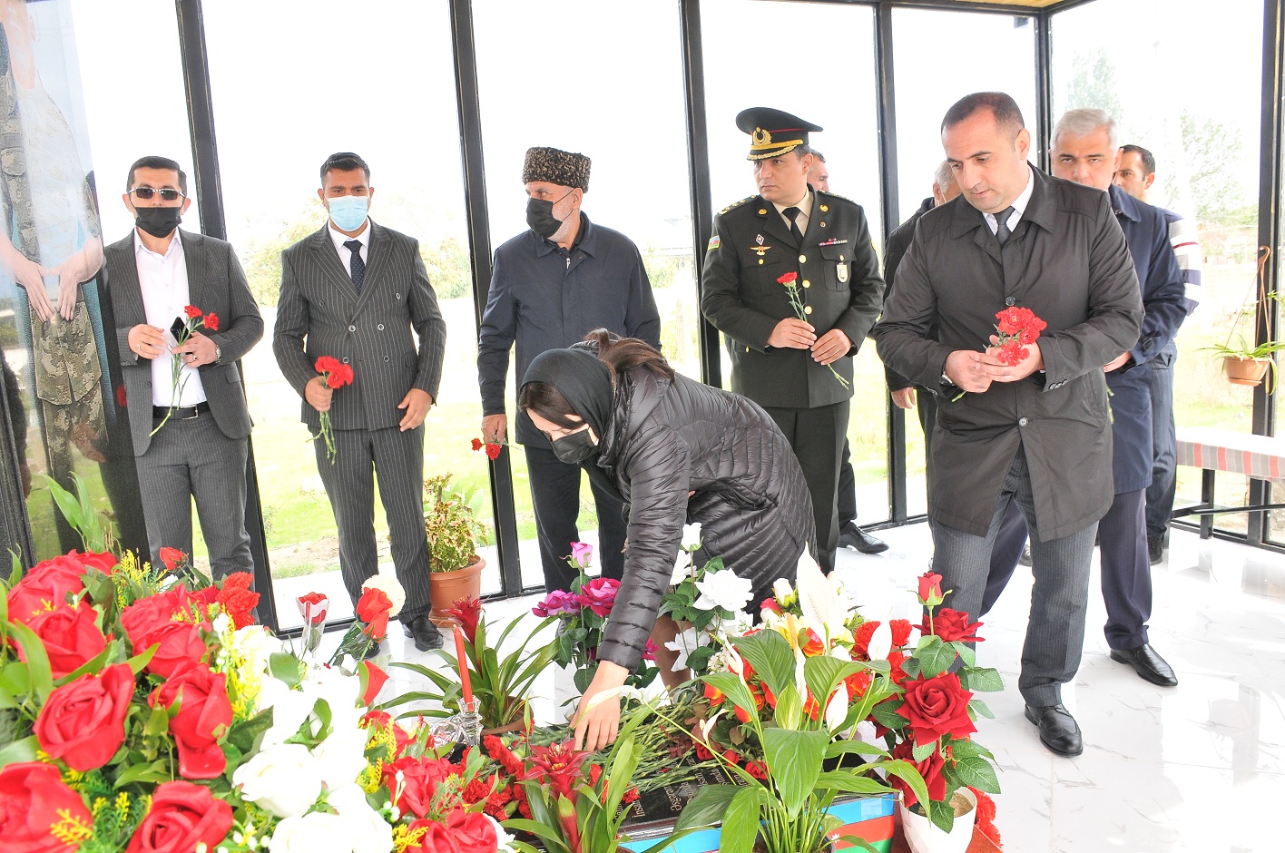 Abşeronda şəhid Ülvi Rəhimovun il mərasimi keçirildi - FOTOLAR