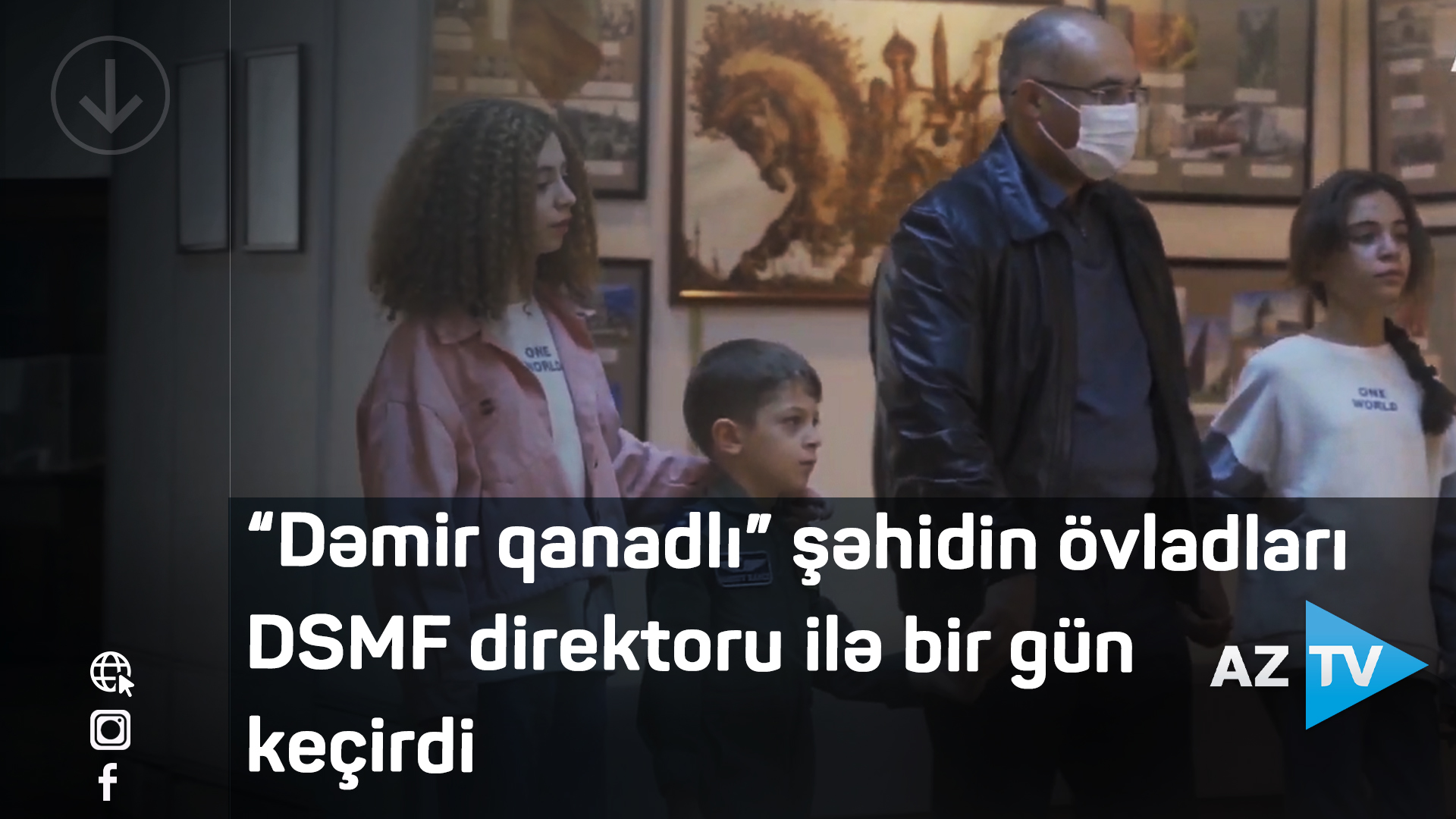 "Dəmir qanadlı” şəhidin övladları DSMF direktoru ilə bir gün keçirdi