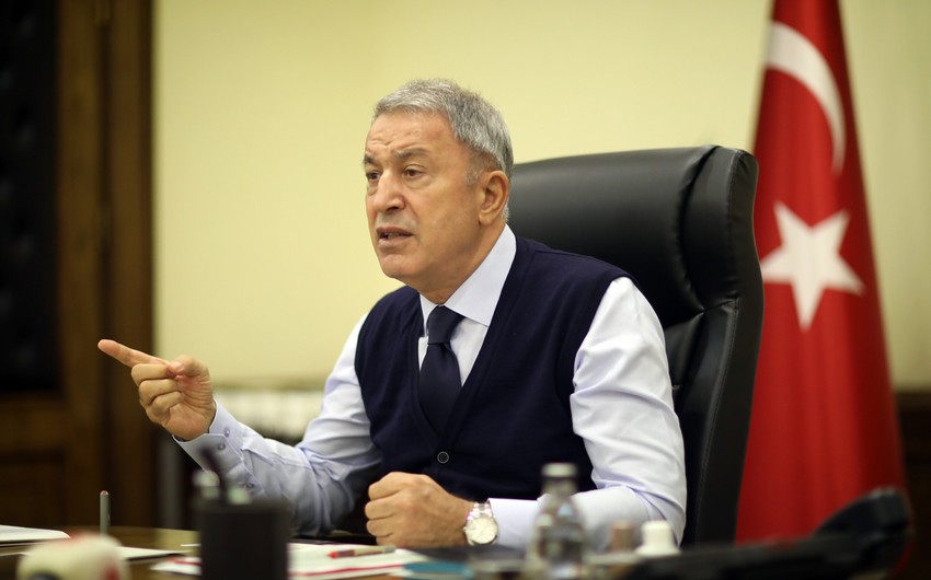 Hülusi Akar: "Azərbaycanlı qardaşlarımızın haqlı mübarizəsinə dəstək verməyə davam edəcəyik"