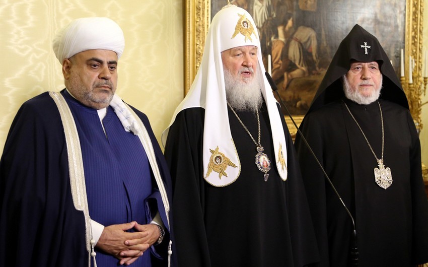Moskvada Azərbaycan, Rusiya və Ermənistan dini liderlərinin görüşü başladı