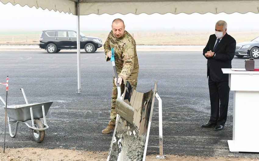 Azərbaycan Prezidenti Füzuli şəhərinin təməl daşını qoydu