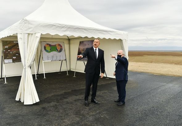 Prezident və xanımı Zəngilan beynəlxalq aeroportunda görülən işlərlə tanış oldular - FOTO