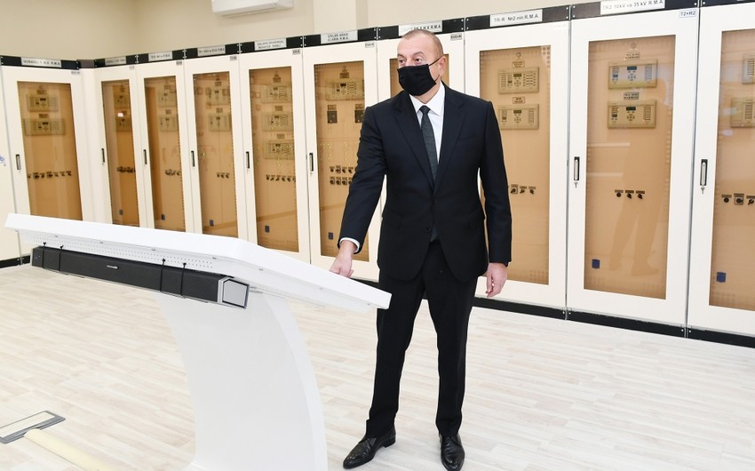 Prezident və birinci xanım “Qubadlı” yarımstansiyasının açılışını ediblər