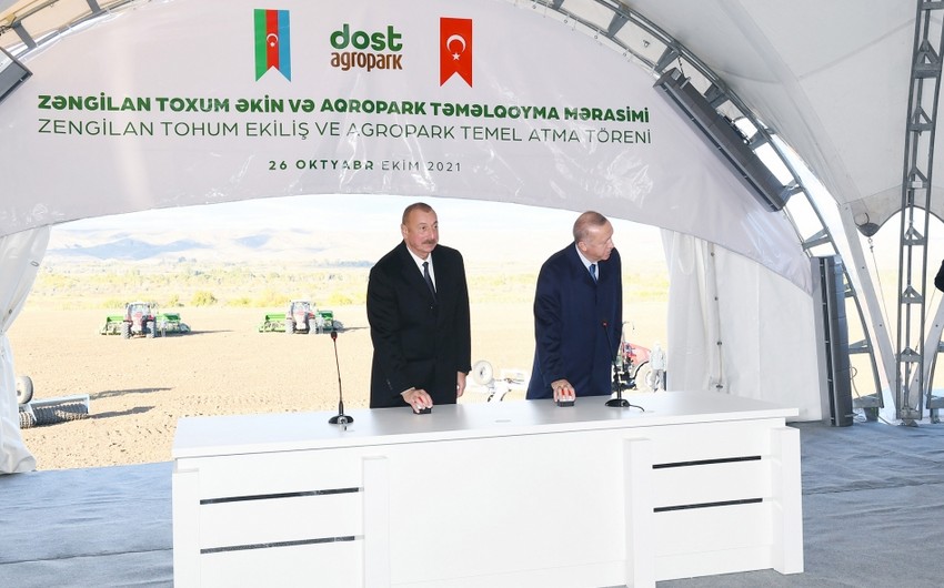 "Dost Aqropark" Azərbaycan və Türkiyənin qida təhlükəsizliyinə töhfə verəcək