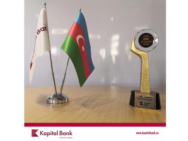 Kapital Bank növbəti dəfə “Milli KSM” mükafatına layiq görüldü
