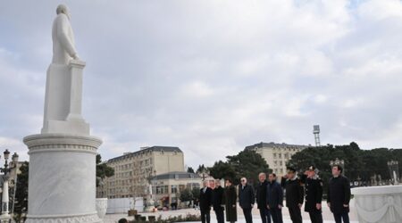 Abşeronda Heydər Əliyevin anım günü qeyd edildi - FOTO