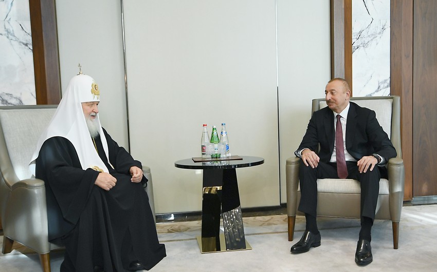 Rusiyanın Patriarxı Prezident İlham Əliyevi təbrik etdi