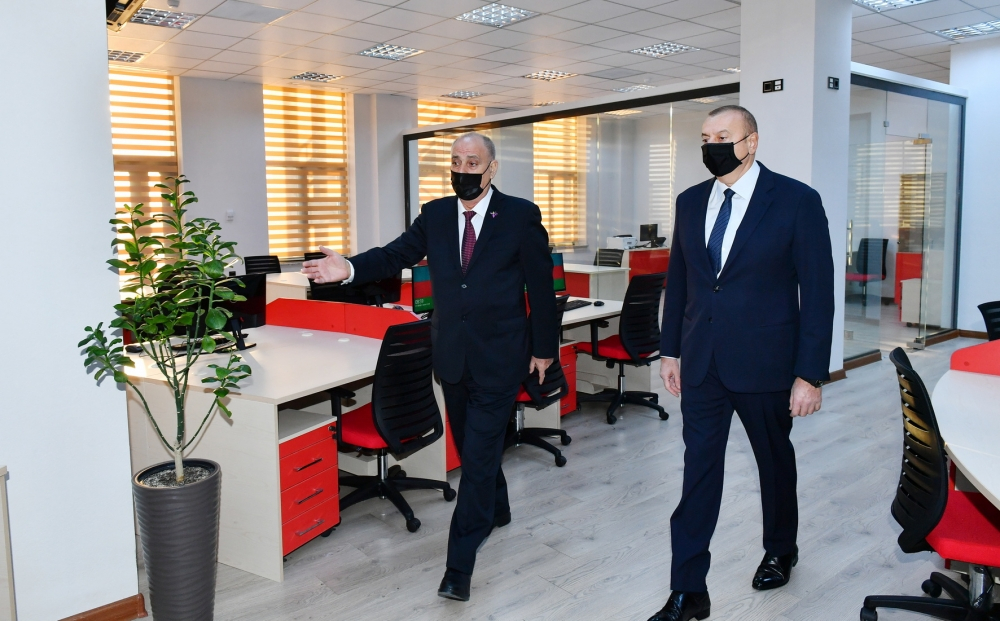 Prezident AZƏRTAC-ın yeni binası ilə tanış oldu - FOTOLAR