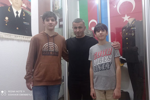 Qurban Qurbanov Polad Həşimovun övladları ilə görüşdü - FOTO
