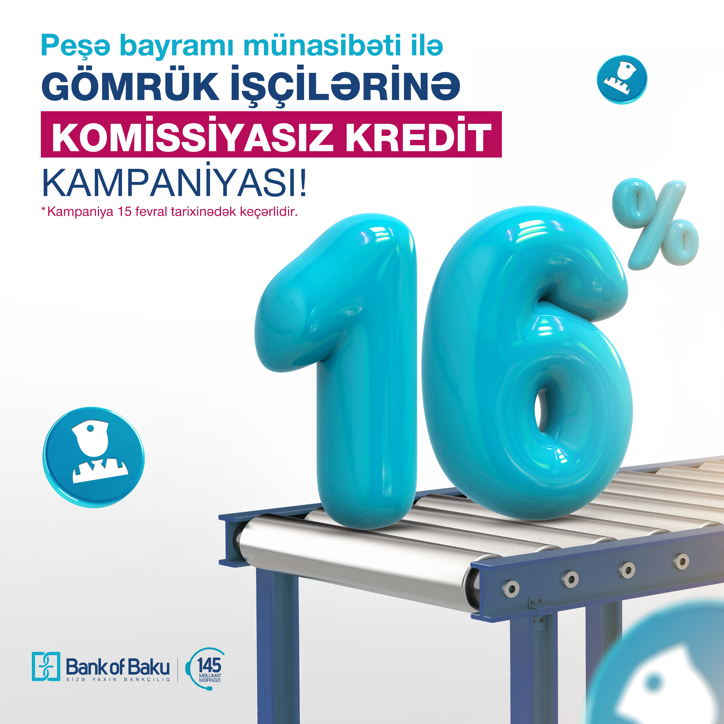 Bank of Baku-dan gömrük işçilərinə özəl kampaniya!
