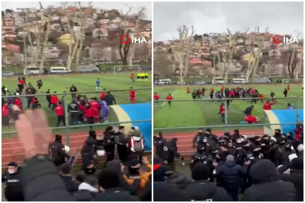 Türkiyədə futbolçular arasında kütləvi dava düşdü – VİDEO