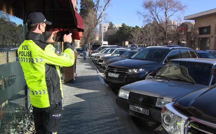 Bakıda qanunsuz parklanmaya görə cərimələnən şəxslərin sayı AÇIQLANDI