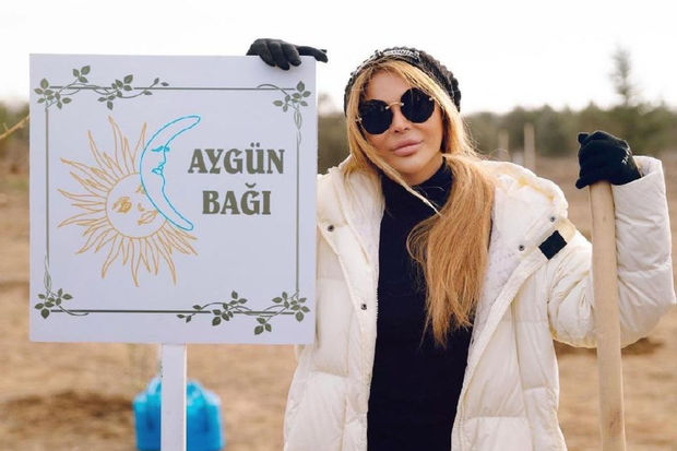 Aygün Kazımovanın adına bağ salındı - FOTO