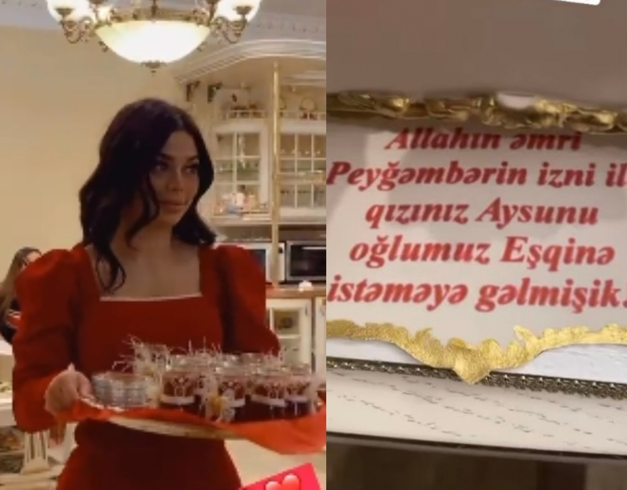 Rəqsanənin qızı Aysunun nişanından GÖRÜNTÜLƏR - FOTO - VİDEO