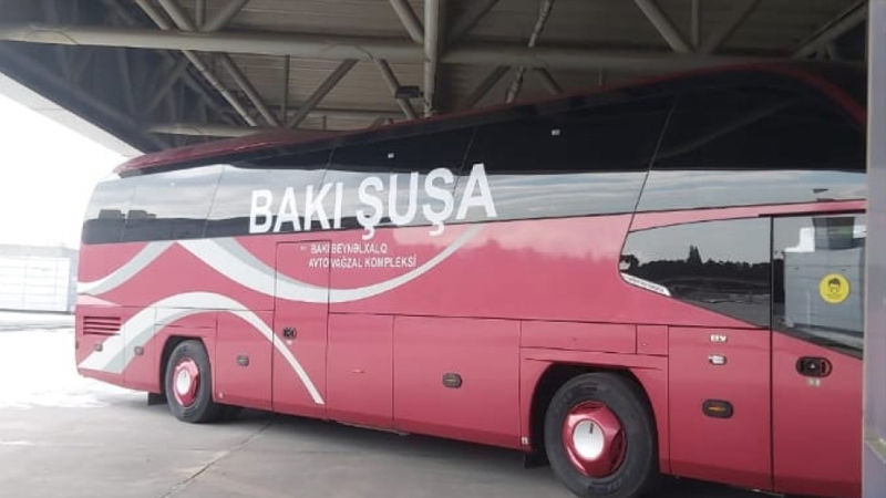 Bakıdan Şuşaya təşkil edilən avtobus reyslərinin sayı 2 dəfə artırıldı - FOTOLAR