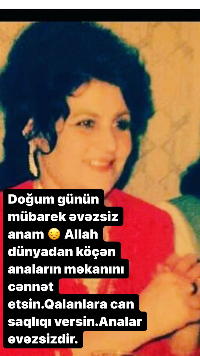 Canana vəfat edən anasından yazdı – FOTO