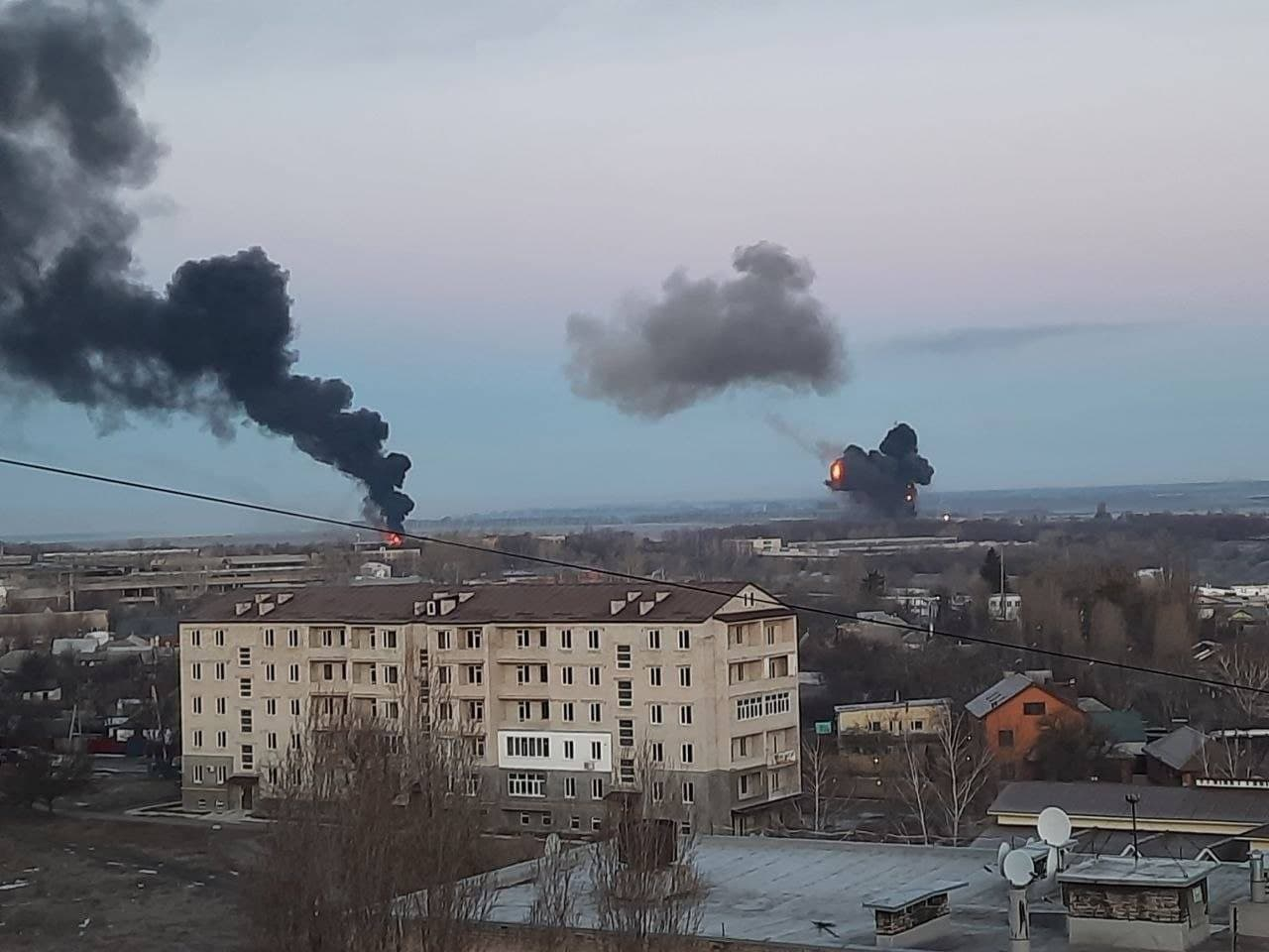 Xarkovda hərbi obyektlərə raket atılıb - FOTO